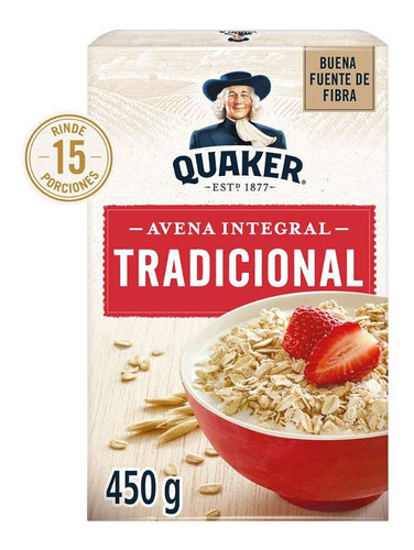 Avena Quaker Tradicional 450gr(3unidad)-super