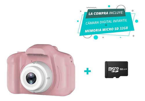 Imagen 2 de 10 de Cámara Digital Full Hd Niños Niñas + Memoria Micro Sd 32gb