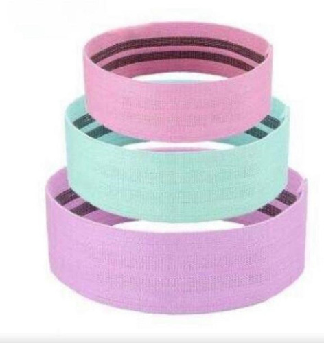 Kit 3 Bandas Elasticas Tela Cerradas Alta Calidad Fitness