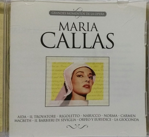 Maria Callas - Cd Nuevo Grandes Maestros De La Opera 