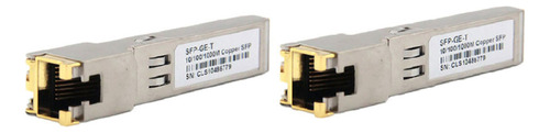 2 Módulos Sfp, Conmutador Rj45, Conector Gbic 10/100/1000, S