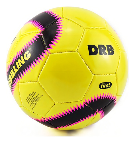 Bola De Futebol Para Treinos E Jogos Drb - Cores Cor Amarelo/preto