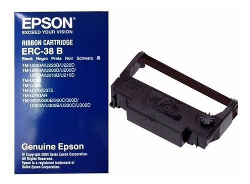 Cinta Epson Erc-38b Negra Para Impresora Tmu-200 / Tm-300