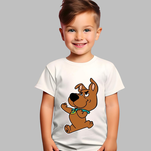 Playera Infantil Scooby Doo Caricatura Cuello Redondo Casual