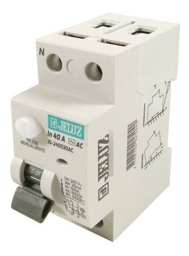 Int. Disy. Diferencial Bipolar 40a 2x40 Jeluz X3u.