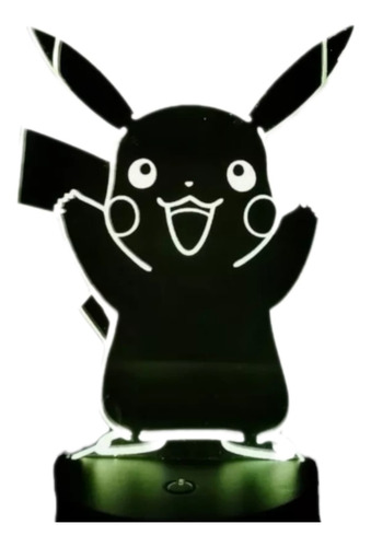 Lámpara Led Ilusión 3d Pikachu