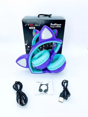 Image 4 of 5 of Stelau Hands-Free Headphones B30 Cat Ears Bluetooth Led
