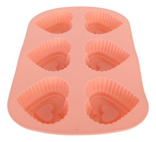 Mini Molde De Silicona En Forma De Corazón Con 6 Agujeros Pa