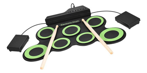 De Batería Electrónica, Batería Enrollable Plegable Con 2