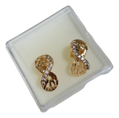Aretes De Infinito De Oro Laminado In2
