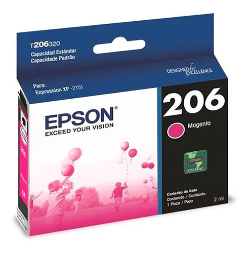 Cartucho Original Epson T206220-al Magenta P/xp-2101 Pp