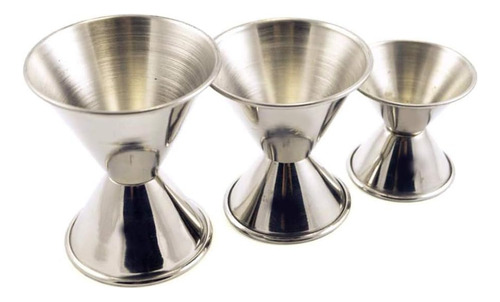 Juego De 3 Barras Dobles De Acero Inoxidable De 1 Y 2 Oz, Y