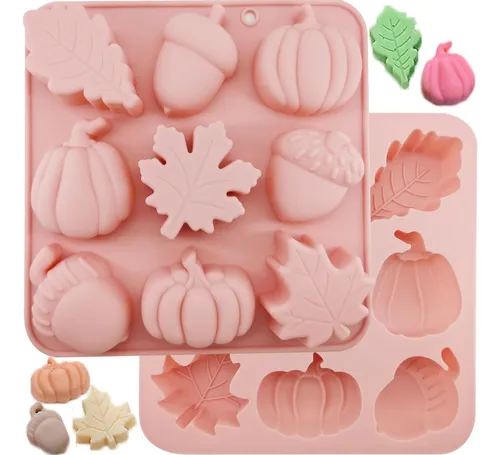 Molde De Silicona 3d Con Forma De Calabaza Para Otoño, 2 Uni