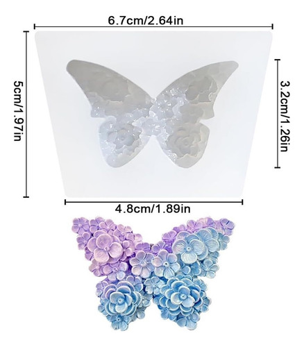 Molde De Silicona Flores Mariposas Velas Aromáticas -
