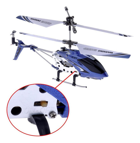 Helicóptero Rc De 3 Canales Syma7g 3 Con Gyro, Azul