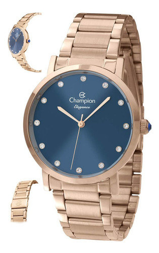 Relógio Champion Feminino Ref: Cn24435a Casual Rosé