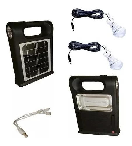 Luz Led Solar Kit De Camping Lampara Solar