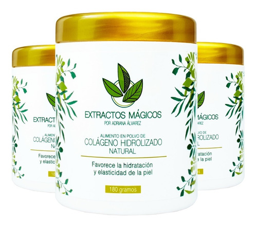 3 Colágeno Natural 100% Puro - g a $285