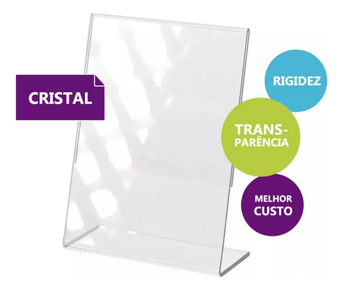 80 Displays Expositor L A5 Porta Folha Acr Vert 21x15cm