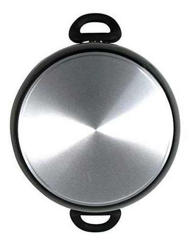 Cacerola Dos Asas De Aluminio Ballarini 24 Cm Antiadherente Color Negro