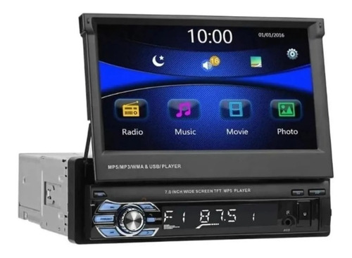 Radio Pantalla 7 Pulgadas Retráctil 1 Din Mp5 Touch