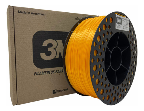 3n3 filamento pla 1.75mm 1kg color dorado mostaza
