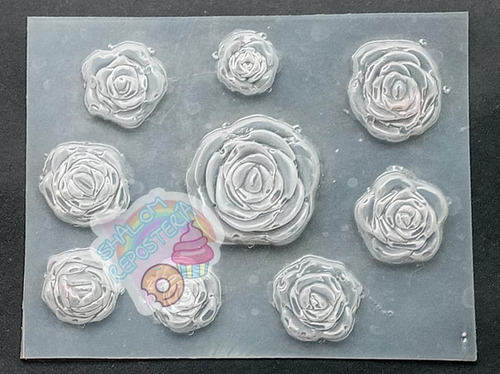 Imagen 1 de 2 de *mini Molde Rosas Rositas Mama Bella Fondant Chocolate Jabon