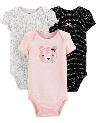 Set 3 Bodys Bodies Carters Bebé Niña / Mamelucos