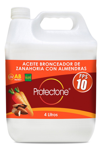 Protectone Granel Bronceador Zanahoria Fps10 Galón 4l
