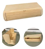 Comprar Caja De Madera Rustica Rectangular Con Broche 100% Madera  Natural Tapa Deslizable