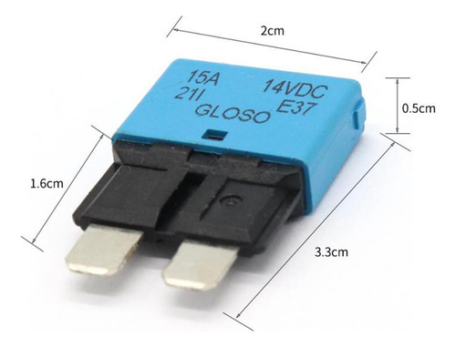 2 Fusible Reiniciable Automático Disyuntor 15a 24v