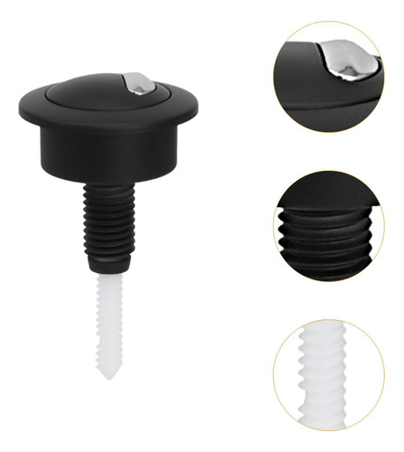 Cisterna De Inodoro De Doble Negro Con Plata 8,7 Cm X 4,8 Cm