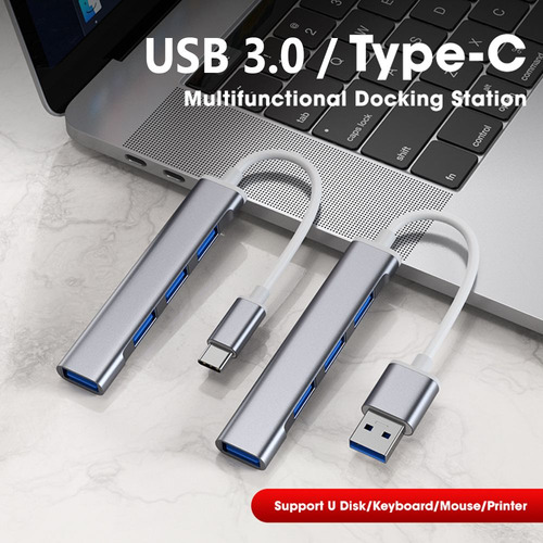 Expansor Usb C Usb 3.0, Estación De Acoplamiento Para Comput
