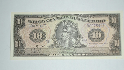 Billete De Colección 10 Sucres Original Y Flamante