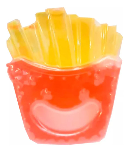 Mordillo De Silicona Con Forma De Papas Fritas Color Celeste