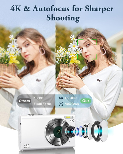 4k Cámara Digital 48mp Con Zoom 16x Autofoco Con Anti-shake