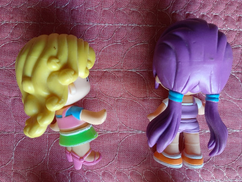 4 Pinypon Cabello Amarillo, Rosa Y Lila De 7 Cms (Usado)