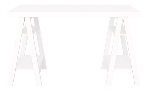 Mesa Para Escritório Escrivaninha Cavalete Art Web Branco