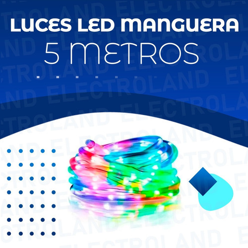 Imagen 2 de 10 de Manguera Led Multicolor 5 Metros Flexible 8 Efectos Navidad