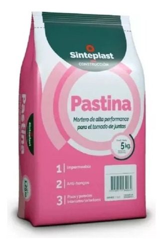 Pastina Impermeable Anti Hongos Antialgas Sinteplast 5 Kg