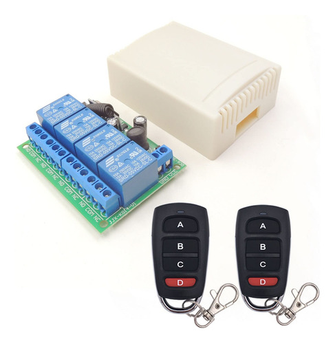 Interruptor Control Remoto Inalámbrico 4ch 10a 433mhz