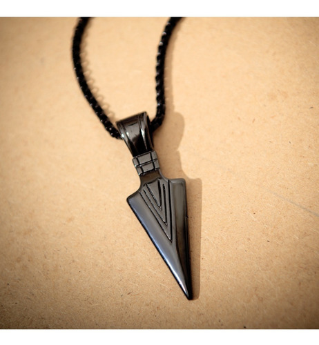 Collar Acero Inoxidable Dije Flehca Cadena Vintage Hombre