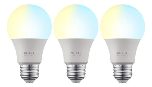 Pack X3 Lámparas Led Smart Wifi Nexxt 9w App Celular Loi