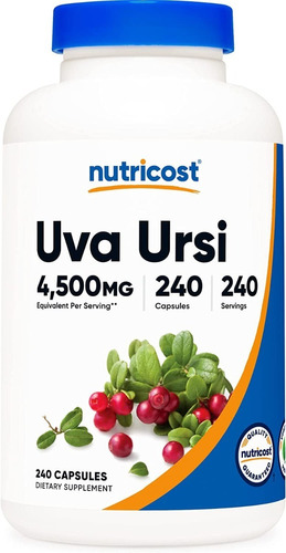 Nutricost Uva Ursi Dietary Supplement 4500mg 240 Capsulas Sabor Sin Sabor