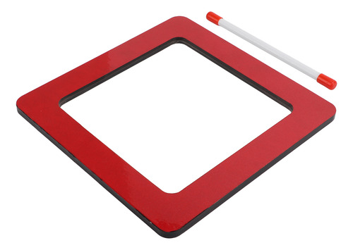 Tambor De Mano, Cartón Comprimido, Piel De Resina, Color Roj