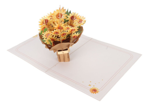 Tarjeta De Felicitación Con Forma De Flor En 3d, Plegable Re