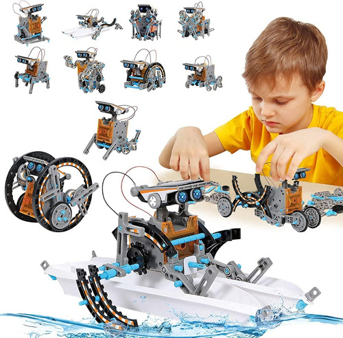 Robot de juguete Robot 12 en 1 solar Stem 12in1 blanco