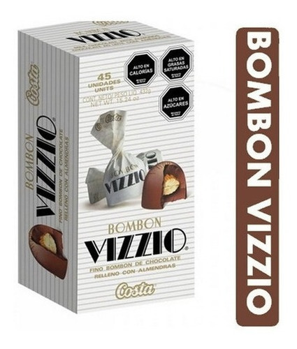 Chocolates - Bombon Vizzio Caja De  45 Unidades