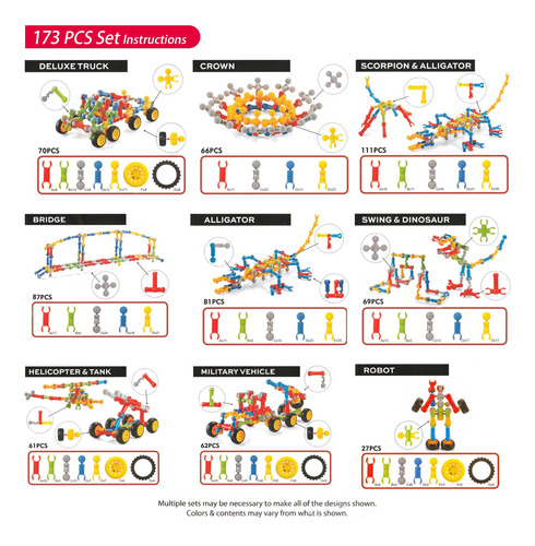 Kit De Construcción Juguetes Stem Educativos Para Niños 3 A 0 Versión Del Personaje