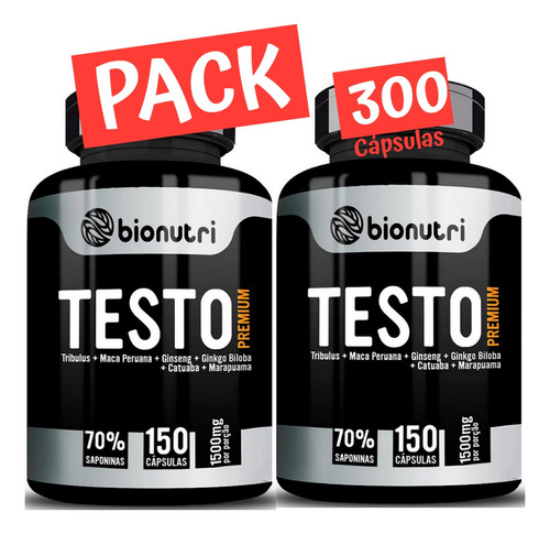 Pack X 2 Testosterona Testodrol Premium Bionutri 300 Cáps